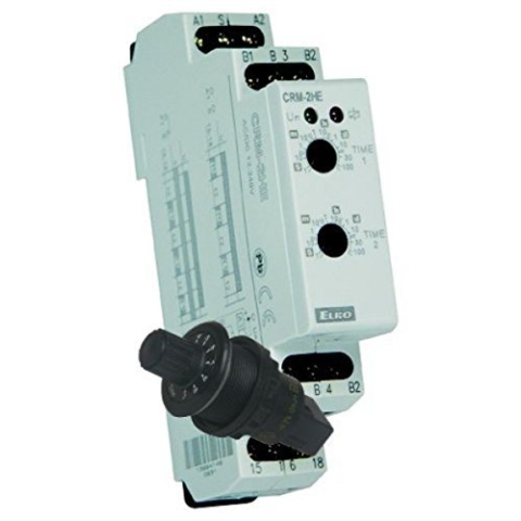 RO/SE CRM-2HE/UNI Zeitrelais - Taktgeber Asymetrisch mit 2 Potentiometer / 12-240V AC/DC
