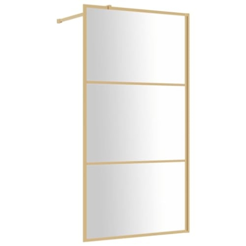 vidaXL Duschwand, Duschrückwand für Begehbare Dusche, Duschabtrennung aus Sicherheitsglas, Duschtrennwand Duschkabine, ESG Klarglas Golden