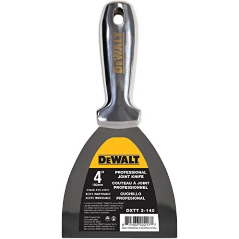DEWALT 10,2 cm Edelstahl Fugenmesser | einteilige Premium polierte Metallspachtelklinge | 2-404