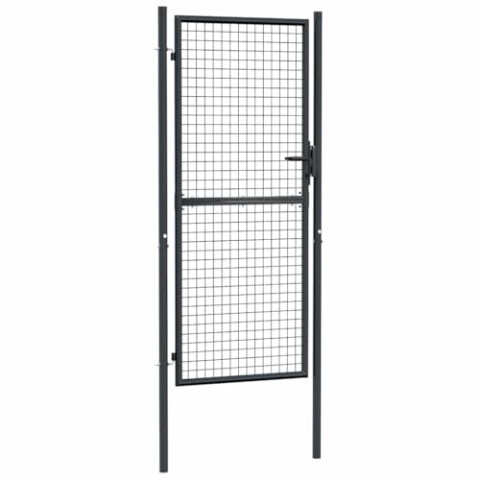 vidaXL - Mesh-Gartentor Verzinkter Stahl 100 x 250 cm Grau