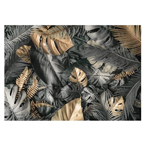 WallArena - Vlies Fototapete Blätter Monstera Pflanzen Tropical 254x184 cm - Fototapeten - Tapeten - für Wohnzimmer Schlafzimmer - Vliestapete Wandtapete Tapete 3D Effekt- inkl. Kleister