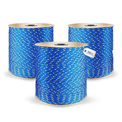 DQ-PP POLYPROPYLENSEIL | 14mm | 60m | BLAU | Traglast bis 1640 kg Flechtleine Textilseil Leine Schnur Rope Kordel Kunststoffseil geflochten