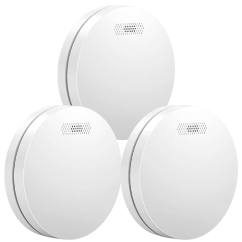 Aroha Safety Pro Rauchmelder - 10 Jahre Batterie - Feuermelder, Rauchwarnmelder, Brandmelder, Rauch Brandschutz Brandmeldeanlage - 3 Set