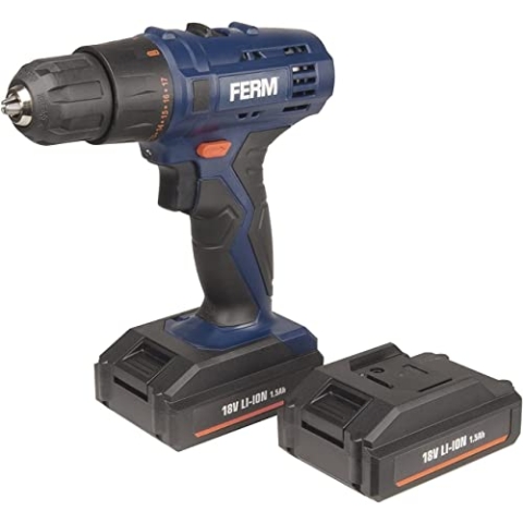 FERM Akkubohrer 18V 1.5 Ah Li-Ion 2 Akkus