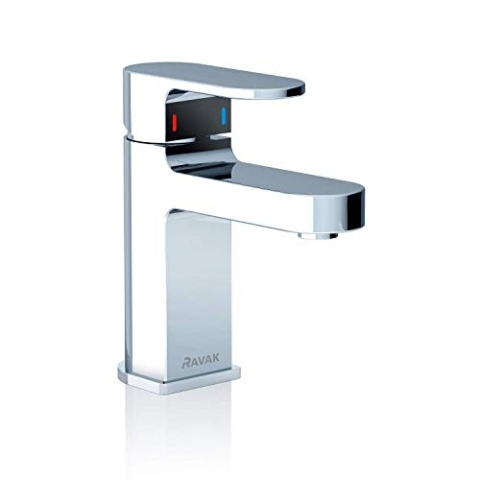 Waschtischarmatur | Einhand-Waschtischbatterie Chrome | Wasserhahn | ohne Ablaufgarnitur und Zugstange | Höhe 149 mm | CR 012.00 | RAVAK