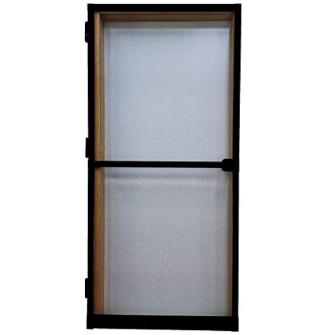 PALMAT - Fliegengitter Tür - Verstellbare Größen, Superfeine Gitter, Mückenschutz, Fliegenschutz, Fliegengittertür Weiß, Braun oder Schwarz (120x240 cm, Schwarz)