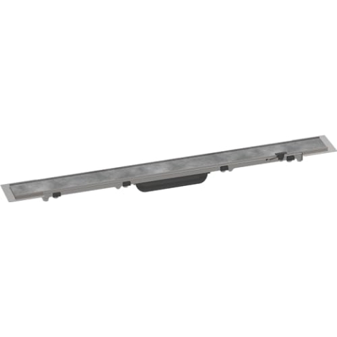 hansgrohe Fertigset Duschrinne RainDrain Rock, befliesbare Abflussrinne 700mm, Bodenablauf Dusche kürzbar