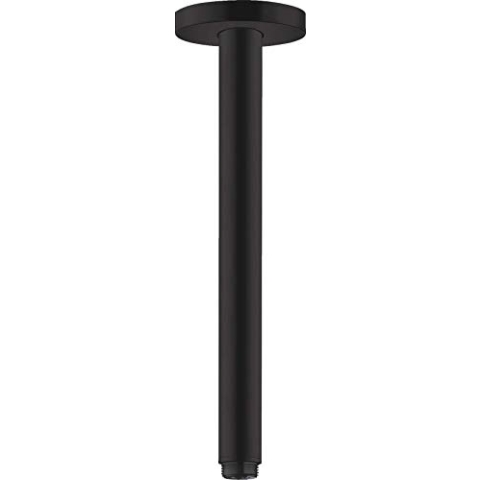 hansgrohe Deckenanschluss S für Regendusche, Anschluss Kopfbrause 30 cm, Mattschwarz