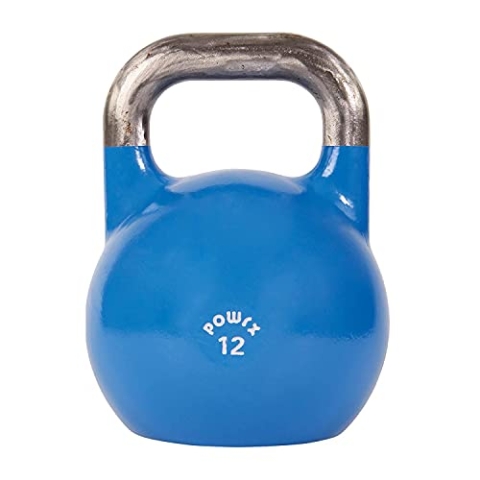 Powrx Kettlebell Kugelhantel Competition Wettkampf 4-48 kg (1x Blau 12 kg)