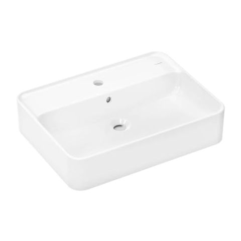 Hansgrohe Xuniva Q Aufsatzwaschtisch, SmartClean, mit Überlauf, 1 Hahnloch, 600x450mm, weiß, 61082450