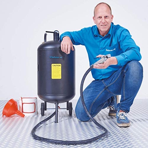 Mobiles Sandstrahlgerät - 80 Liter + Soda-Strahlset Sandstrahlen Strahlkessel mit Zubehör