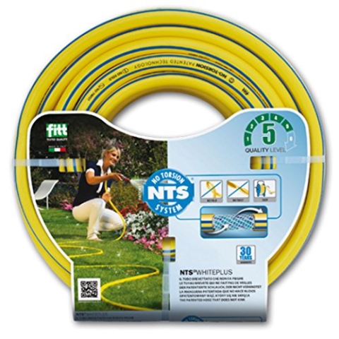 FITT 8011963747347 FWP3/450 5-lagig Profi Gartenschlauch 3/4 Zoll NTS, 50 m knickfest und verdrehungsfest, Wasserschlauch, Gelb, 37x37x15 cm