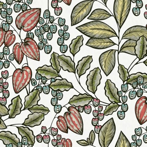 Architects Paper Blumentapete Floral Impression Tapete natürlich PVC-freie Vliestapete bunt grün weiß lila schwarz matt glatt 377545 37754-5, 10.05 m x 0.53 m