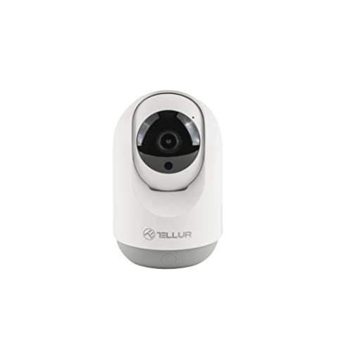TELLUR SMART WLAN Überwachungskamera Alexa UHD 2K, Babyphone, Autotracking 350° Kamera Überwachung Innen, 2 Wege Audio, Bewegungserkennung, Geräuscherkennung, IR Nachtsicht, PTZ