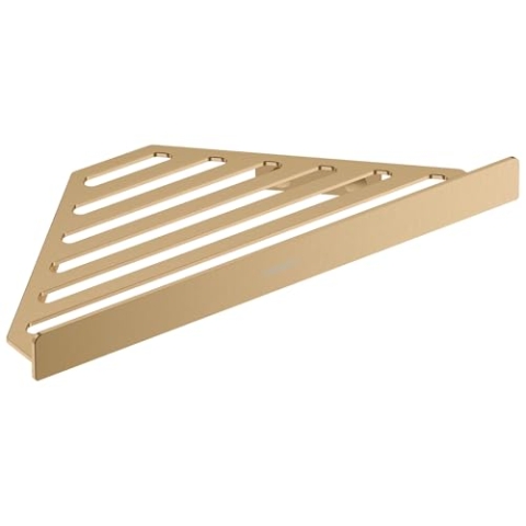 hansgrohe AddStoris - Duschablage, Duschkorb, Eckregal Bad, Duschregal Ecke, Seifenkorb, Seifenablage Dusche, Badezimmer Zubehör, Brushed Bronze, 41741140