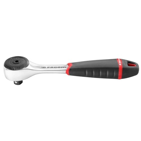 FACOM – 1/4-Zoll-Ratschenschlüssel Hochleistung, wasserdicht – R.161b – kompakter Kopf – Bimaterial-Griff – drehbare Kappe – verchromtes Werkzeug – 72-Zahn-Mechanismus – Handwerkzeuge