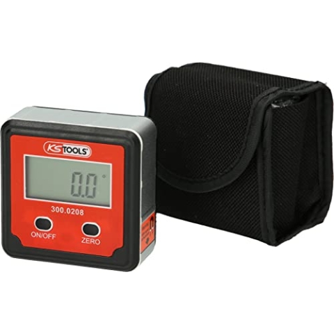 KS Tools 300.0208 Digitale Wasserwaage mit Winkelmesser