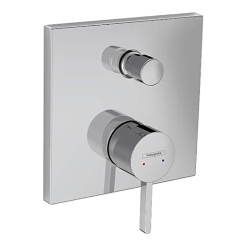 hansgrohe Wannenarmatur Finoris, Unterputz Badarmatur für 2 Funktionen, Chrom