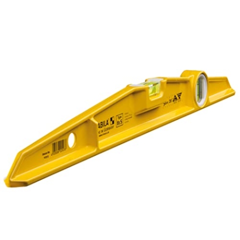 STABILA Wasserwaage Type 81 S, 50 cm, robustes Alu-Druckgussprofil, 1 Horizontal-Libelle, 1 Vertikal-Libelle, Gelb