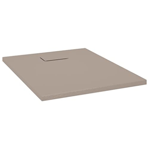 vidaXL Duschwanne Niedrige Schwelle Duschtasse Brausewanne Brausetasse Duschbecken Dusche Wanne Bad Badezimmer SMC mit Harz Braun 90x70cm