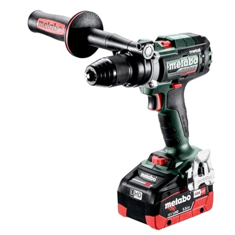 metabo Akku-Bohrschrauber BS 18 LTX-3 BL I Metal - 18 V, 3-Gang - Brushless, LED-Arbeitslicht, Präzisions-Stopp, Impulsmodus, Aluminiumgehäuse - Metall und Holz - Inkl. 2x Akku, Ladegerät und metaBOX