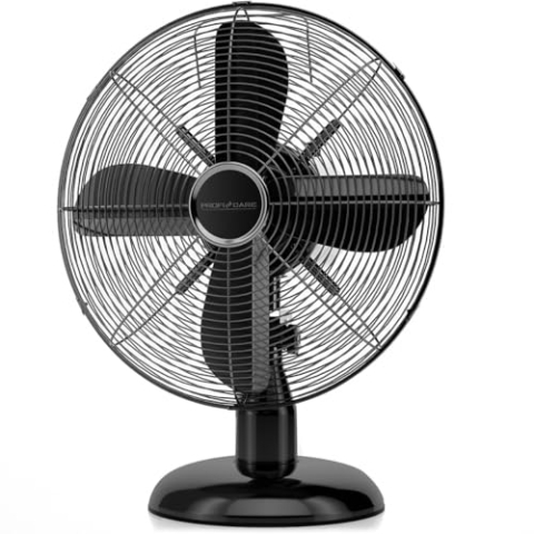 ProfiCare® Ventilator mit Schwenkfunktion | Ventilator leise 3 Stufen | Ø 25 cm | Tischventilator 30W | Fan | Tischventilator sehr leise | PC VL 3062 M schwarz