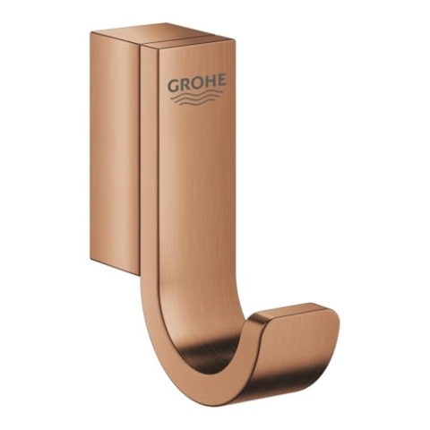 Grohe Bademantelhaken Warm Sunset Gebürstet, Metall, Wandmontage, Vintage/Industrial Decorative, 1 Hook, 0.2 kg, 5x4.4x1.5 cm, 100 lbs, Bronze