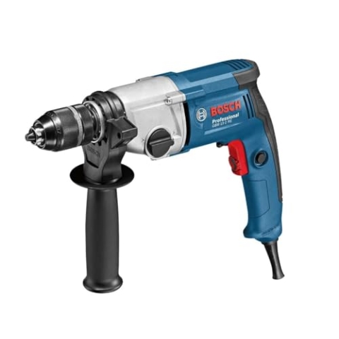 Bosch Professional Bohrmaschine GBM 13-2 RE (inkl. Schnellspannbohrfutter 13mm, Zusatzhandgriff, Tiefenanschlag 210mm)