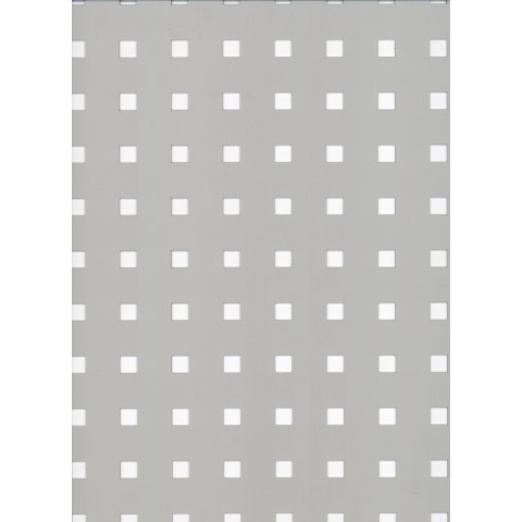 Alberts 467180 Lochblech | quadratische Lochung | Aluminium, silberfarbig eloxiert | 600 x 1000 x 0,8 mm