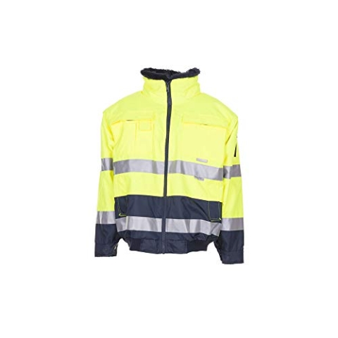 Planam Comfort-Jacke Warnschutz, Größe 4XL, gelb/marine, 2047068