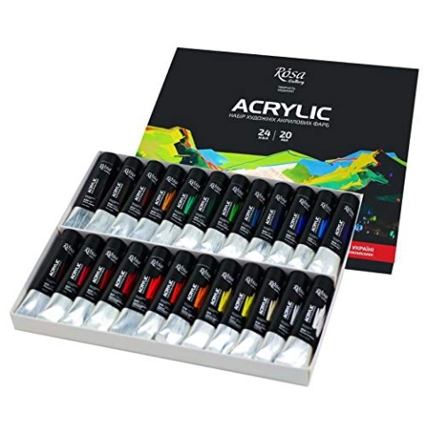 ARTONLY Acrylfarbe Set Professional Rosa Gallery, mehrere Sets mit 20 ml erhältlich (Set 24 Farben)