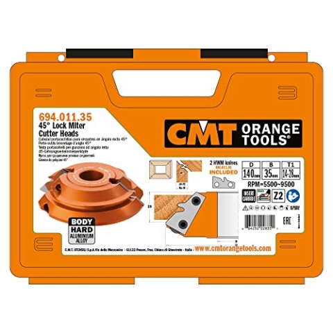 CMT ORANGE TOOLS 694.011.35 - HARTMETALL-GEHRUNGSVERLEIMMESSERKOPF D=140X29X35
