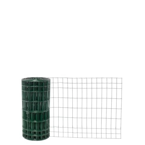 Garmix Gartenzaun Maschendraht Gitterzaun Wildzaun Schweißgitter Grün 25m 5x10cm 2,10mm (60 cm)