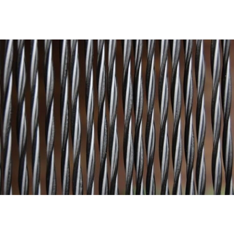 La Tenda Türvorhang PADOVA 3 Raumteiler Fliegenvorhang Dekovorhang Farbe: schwarz grau, Maße:90 x 210 cm
