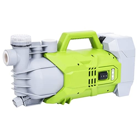 vidaXL Gartenpumpe Kabellos Batteriebetrieben mit Ladegerät Akku Wasserpumpe Brunnenpumpe Pumpe Regenwasserpumpe Akkupumpe Garten 180W 2800L/h