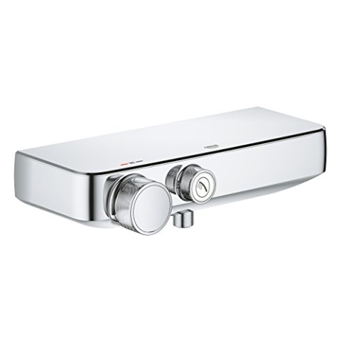 GROHE Grohtherm SmartControl, Thermostat Brausebatterie (mit Verbrühschutz dank stets kühler Duscharmatur, Mischbatterie für die Wandmontage, Sicherheitssperre bei 38°C), chrom, 34719000