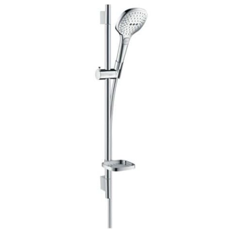hansgrohe Raindance Select E 120 wassersparendes Duschset 0,65m,3 Strahlarten, Chrom