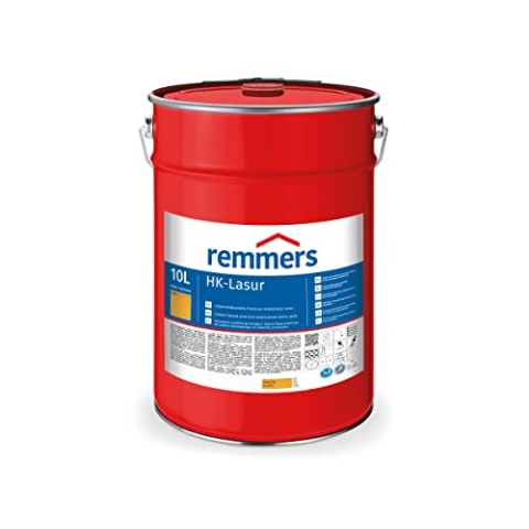 Remmers HK-Lasur 3in1 kiefer, 10 Liter, Holzlasur aussen, 3n1: Imprägnierung, Grundierung & Lasur, Holzschutz vor Feuchtigkeit & UV-Strahlung