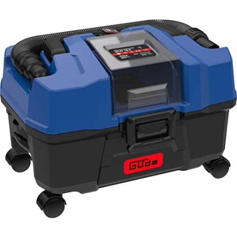Güde Akku Nass Trockensauger NTST 18-201-05 (18V, 10 l Auffangbehälter, 4 Lenkrollen, Boden- & Fugendüse, Filter, inkl. 2,0 Ah Akkupack und Ladegerät)