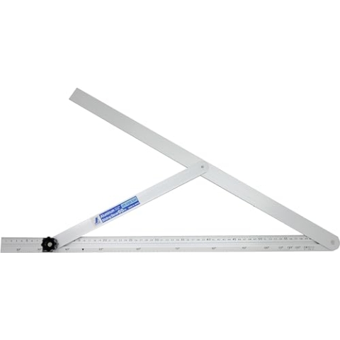 Shinwa 62662 Zimmerer-Schmiege 60 cm mit Gradskala (FAMEX 12607), Winkelmesser Gehrungsschmiege Schmiegewinkel
