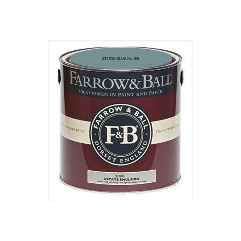 Farrow & Ball Estate Emulsion Farbe 2.5 Liter Stone Blue 86 Matt