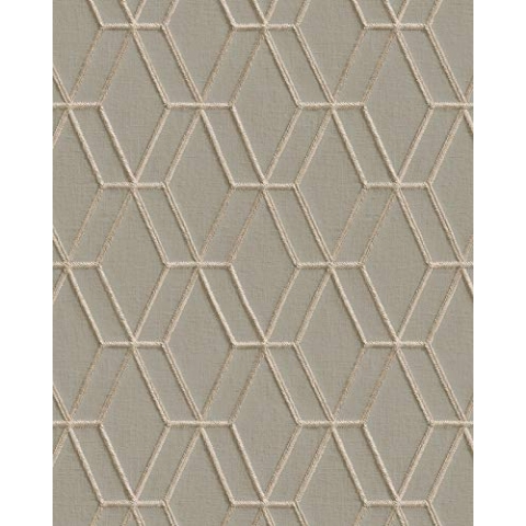 Grafik Tapete Profhome DE120064-DI heißgeprägte Vliestapete geprägt mit geometrischen Formen glänzend grau silber 5,33 m2