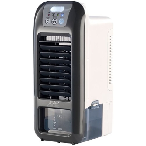 Sichler Haushaltsgeräte Luftkühler mit Wasser: Mobiler Akku-Verdunstungs-Luftkühler LW-350 mit LED-Licht, 9 Watt (Auto, Würfel, Sichler Kompakter)