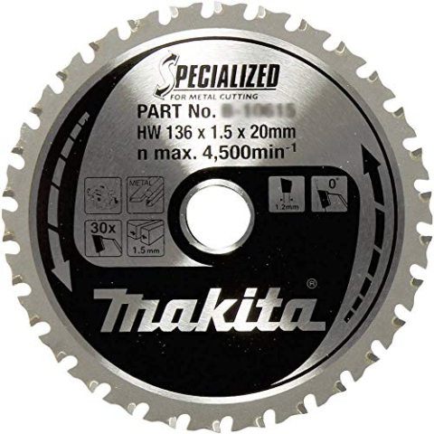 Makita B-33526 SPECIALIZED Saegeb.136x20x30Z, 18 x 540 mm, Farbe