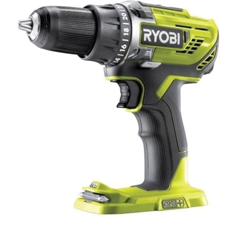 RYOBI 18 V ONE+ Akku-Bohrschrauber-Set R18DD3-2415BS, Akku-Bohrschrauber R18DD3-0, 1.5 Ah Akku, 4.0 Ah Akku, Schnellladegerät, Tasche