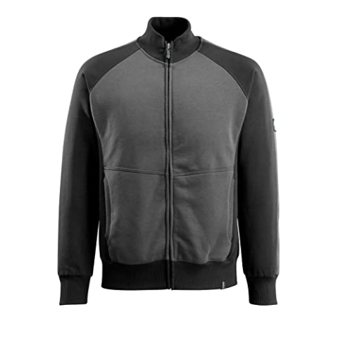 Mascot Sweatshirt mit Reißverschluss "Amberg", 1 Stück, 2XL, dunkelanthrazit/schwarz, 50565-963-1809-2XL