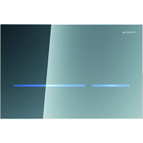 Geberit Betätigungsplatte Sigma 80 (Ersatzteil, Farbe Glas verspiegelt, für 2-Mengen-Spülungen) 242618SM1