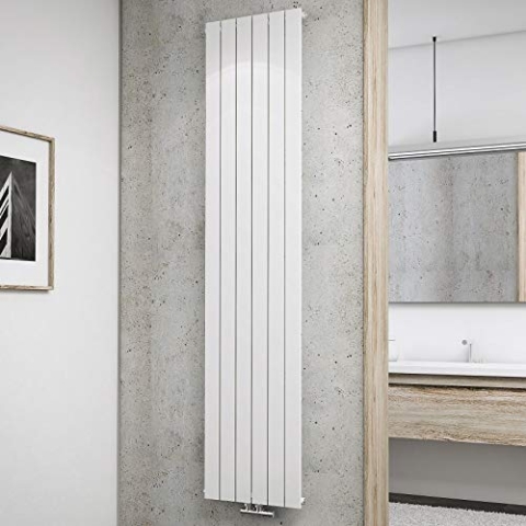 Schulte Design-Heizkörper Aachen, 200 x 46 cm, 1127 Watt Leistung, Mittelanschluss, alpin-weiss, Wohnraumheizkörper für Zweirohr-Systeme