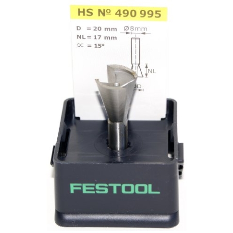 Festool Grat-/Zinkenfräser HS S8 D20/17/15°