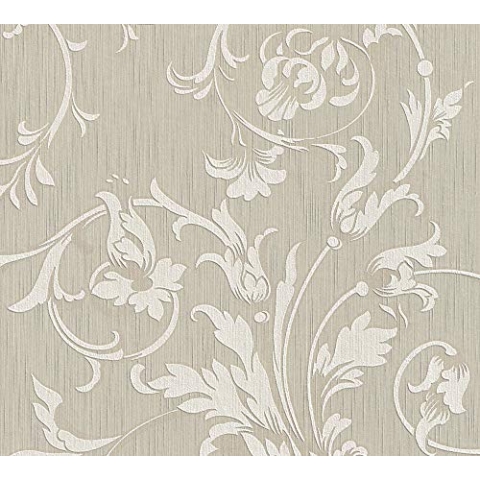 Architects Paper Textiltapete Tessuto Tapete mit Ornamenten floral 10,05 m x 0,53 m beige Made in Germany 956331 95633-1
